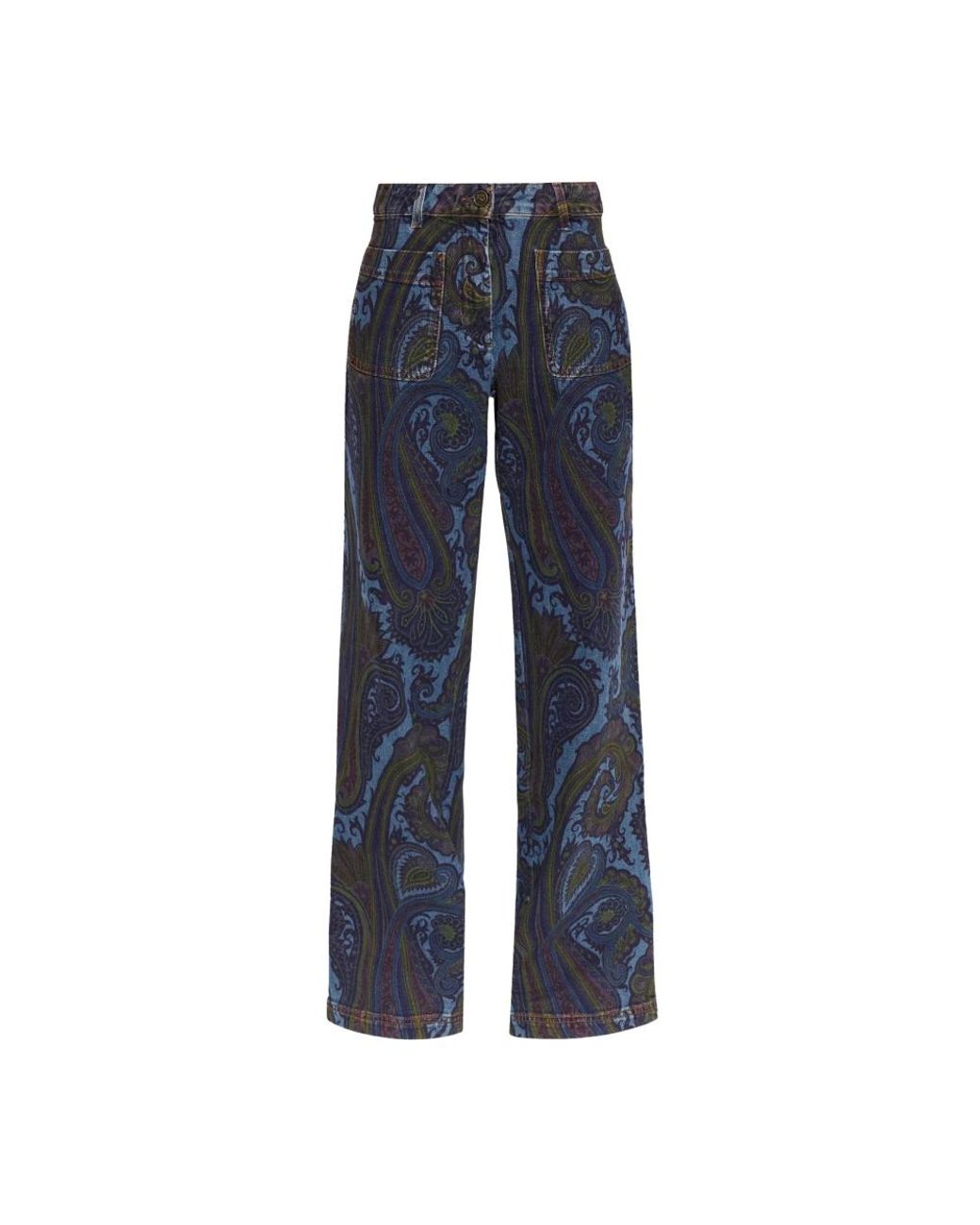 Etro Blue Wide Jeans