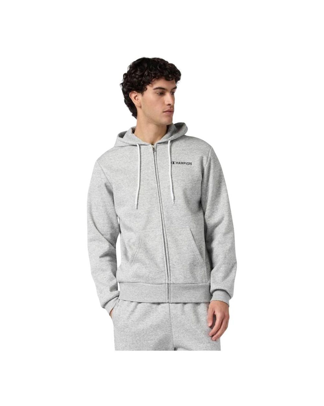 Champion Volledige Rits Hoodie Sweatshirt in het Gray voor heren
