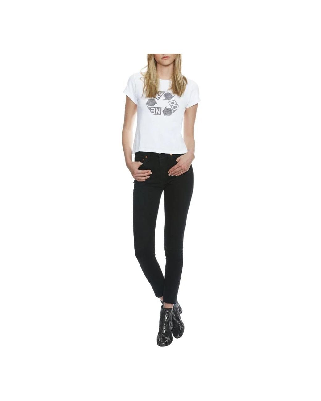 Re/done Black Skinny Fit Jeans