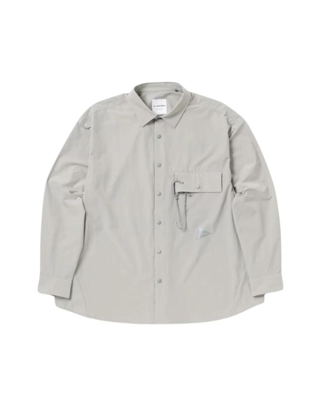 And Wander Jassen ,Grijs ,Nylon Licht W Doek Shirt in het Gray voor heren