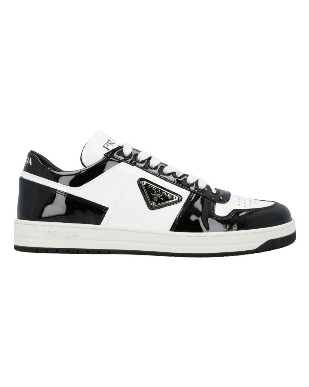 Prada Downtown Leather Sneaker in Black für Herren
