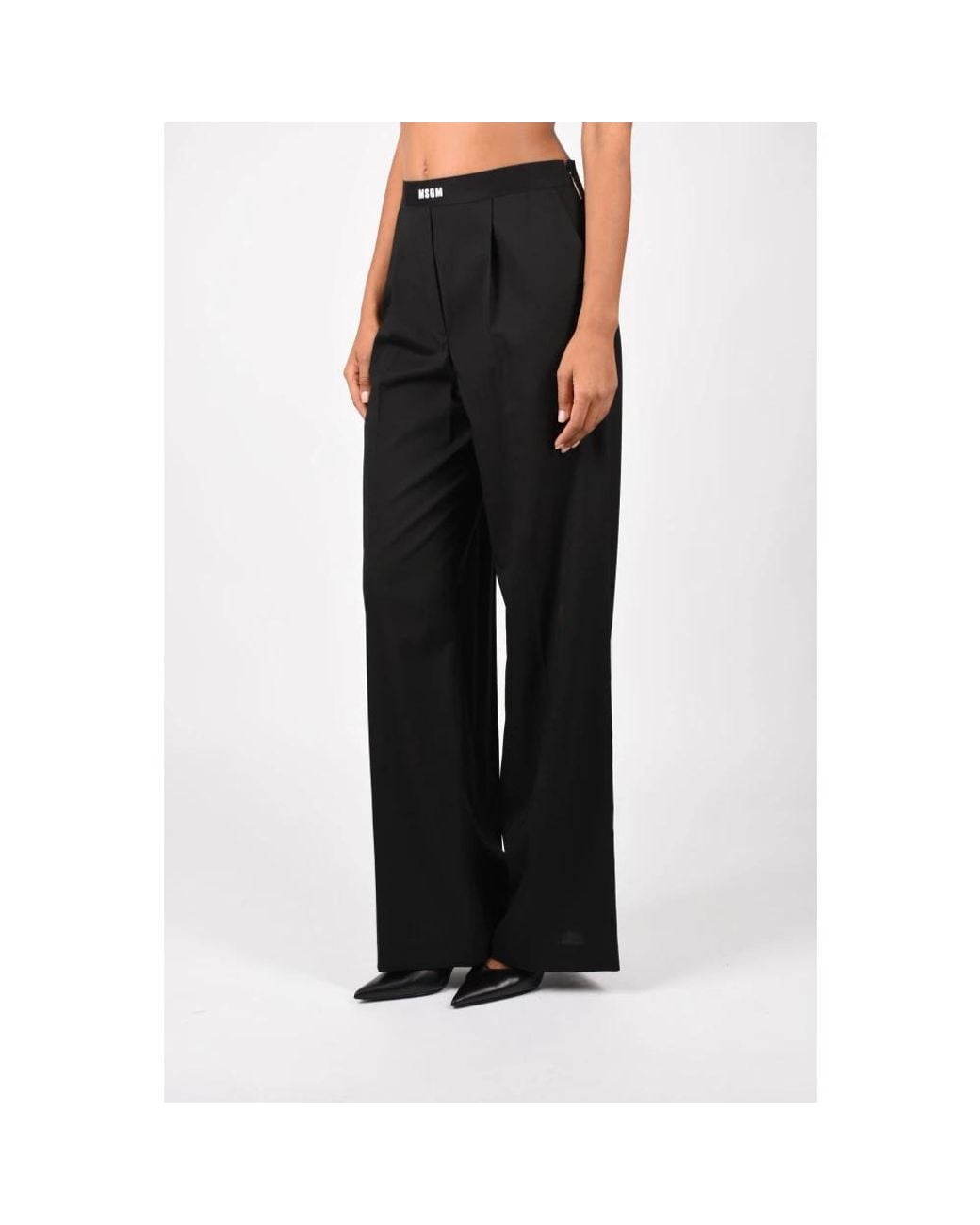 Wide Trousers MSGM de color Black