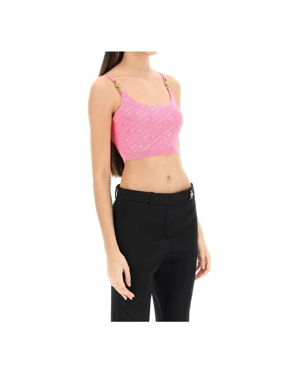 Versace Pink Sleeveless Tops