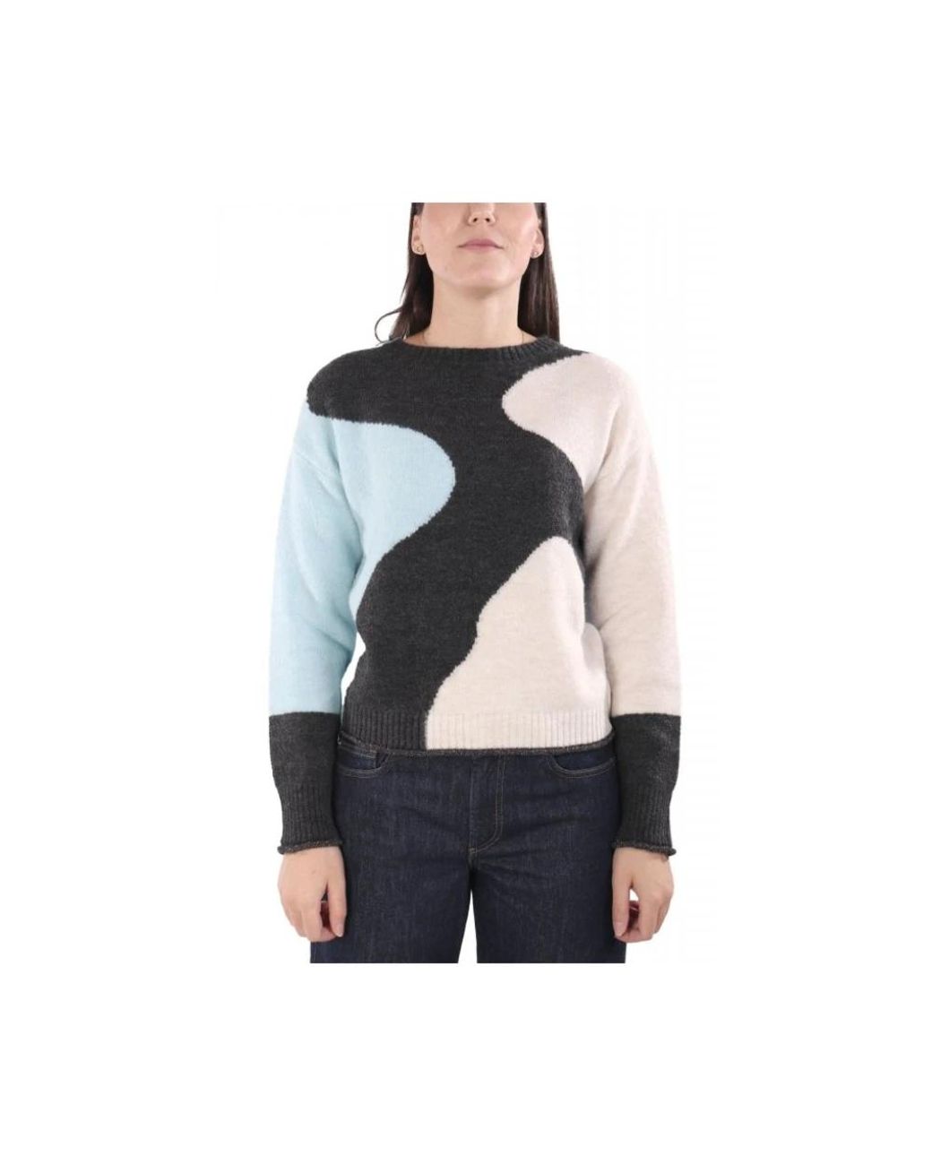 Marella Blue Round-Neck Knitwear