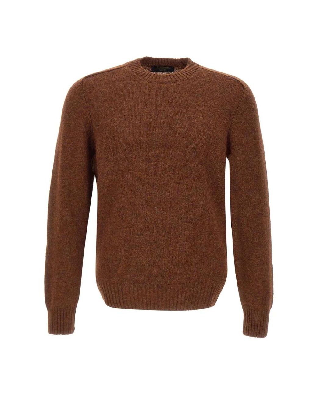 Gran Sasso Brown Round-Neck Knitwear for men