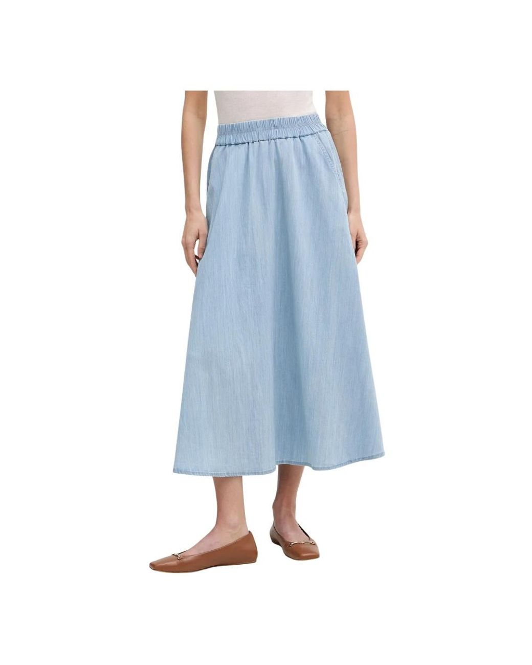 MARC AUREL Rokken ,Blauw ,Denim Tencel Blend Denim Rok in het Blue
