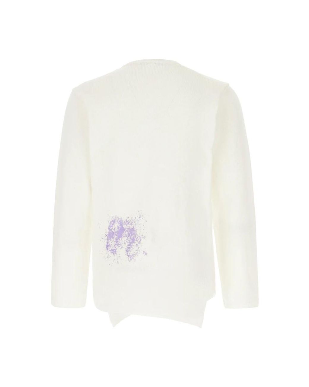 Comme des Garçons White Round-Neck Knitwear for men