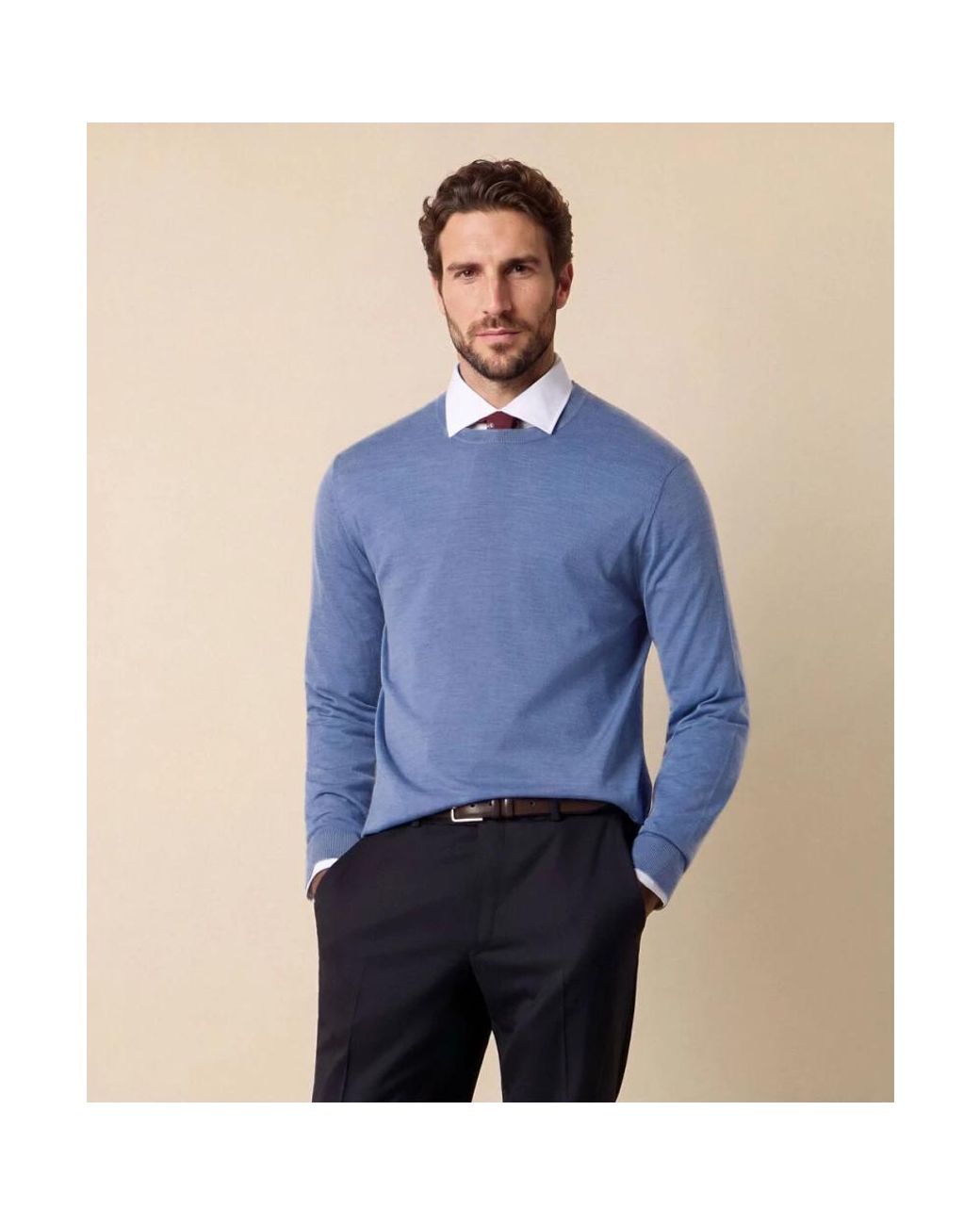 Brooks Brothers Blue Round-Neck Knitwear for men