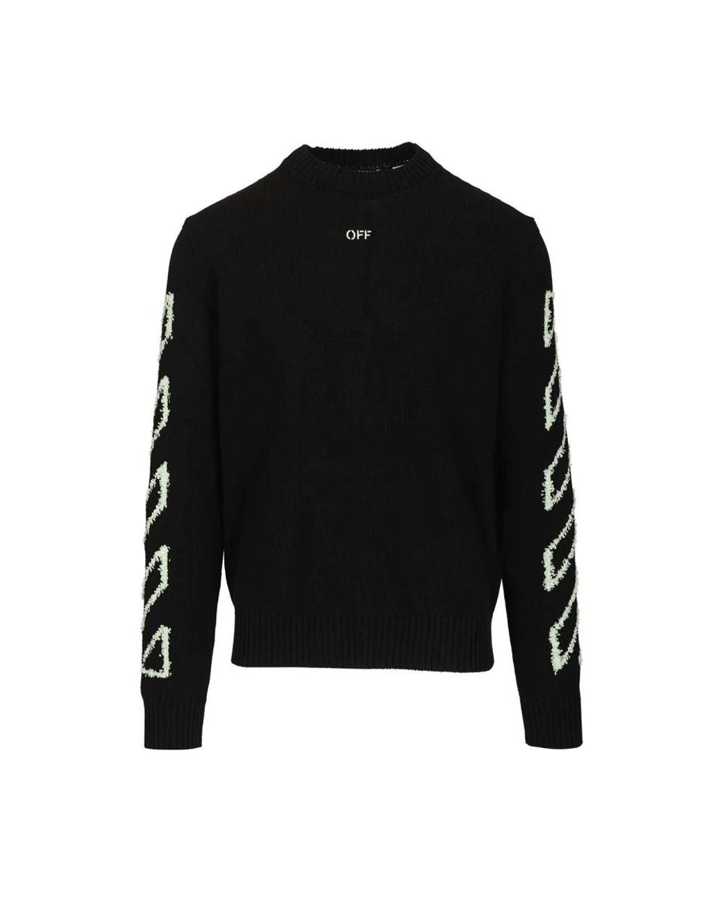 Off-White c/o Virgil Abloh Black Round-Neck Knitwear for men
