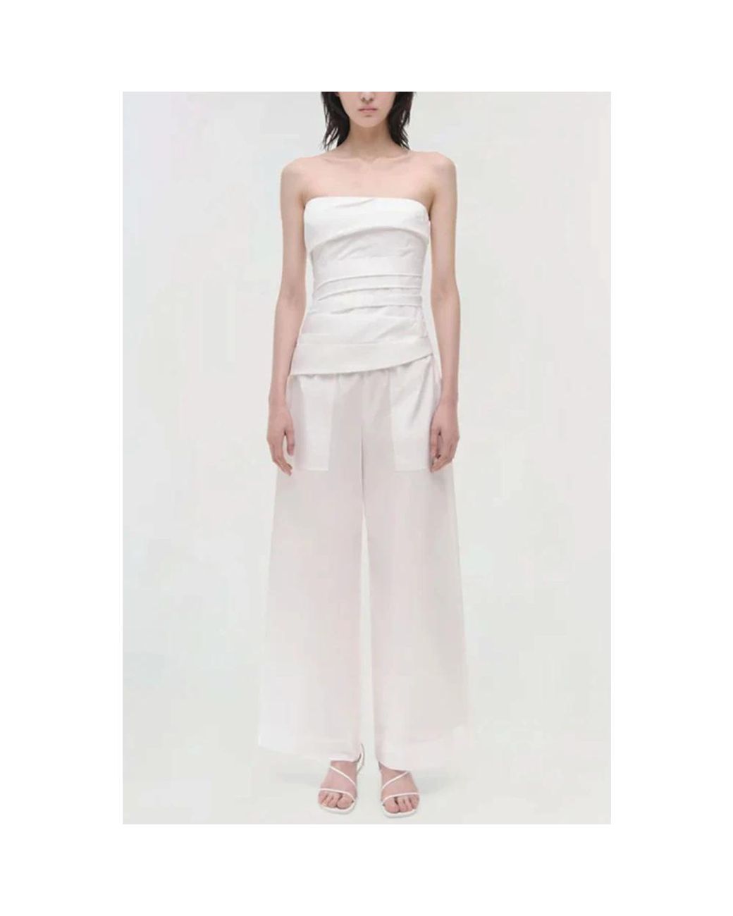 Jonathan Simkhai White Sleeveless Tops