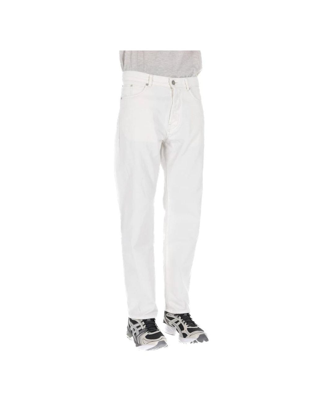 C P Company White Straight Fit Jeans for men