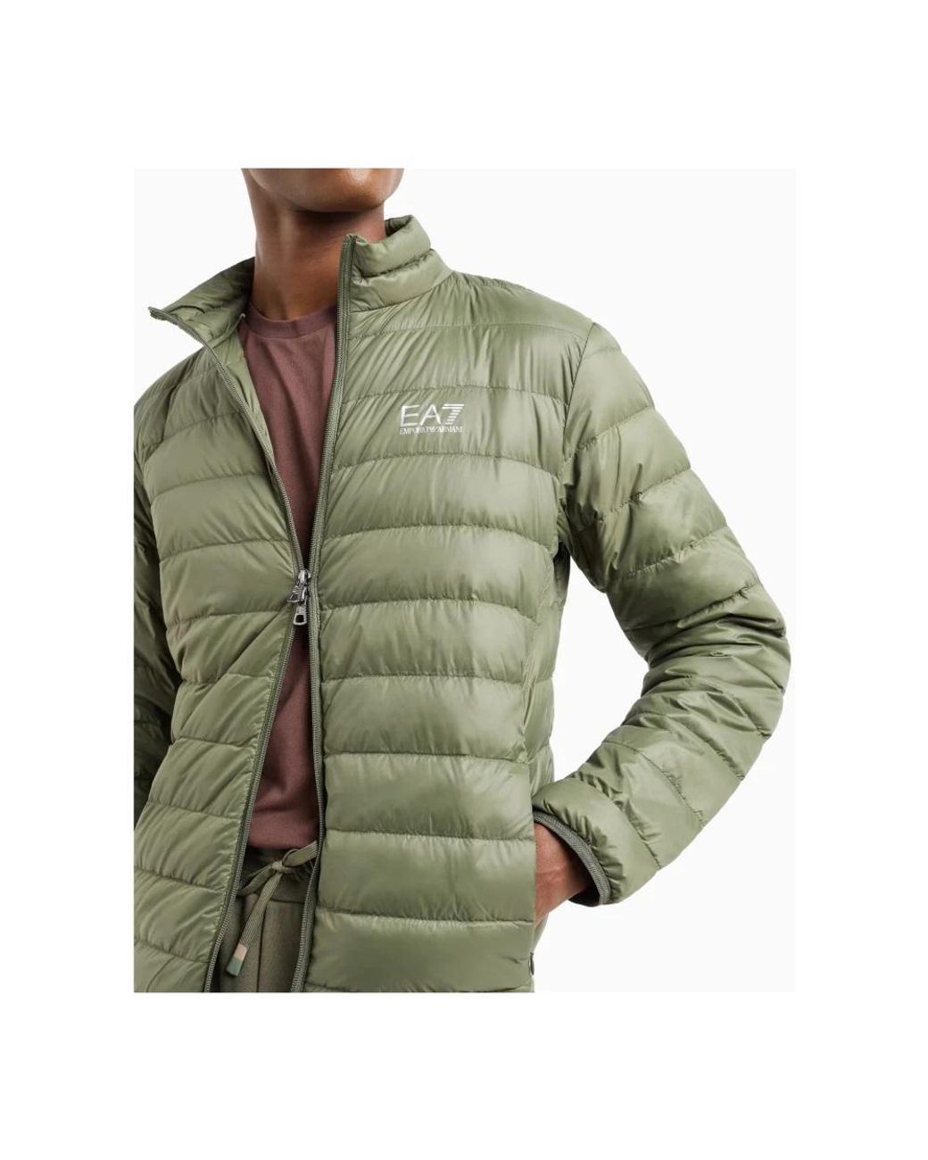 EA7 Jassen ,Groen ,Core Identity Packable Donsjas in het Green voor heren