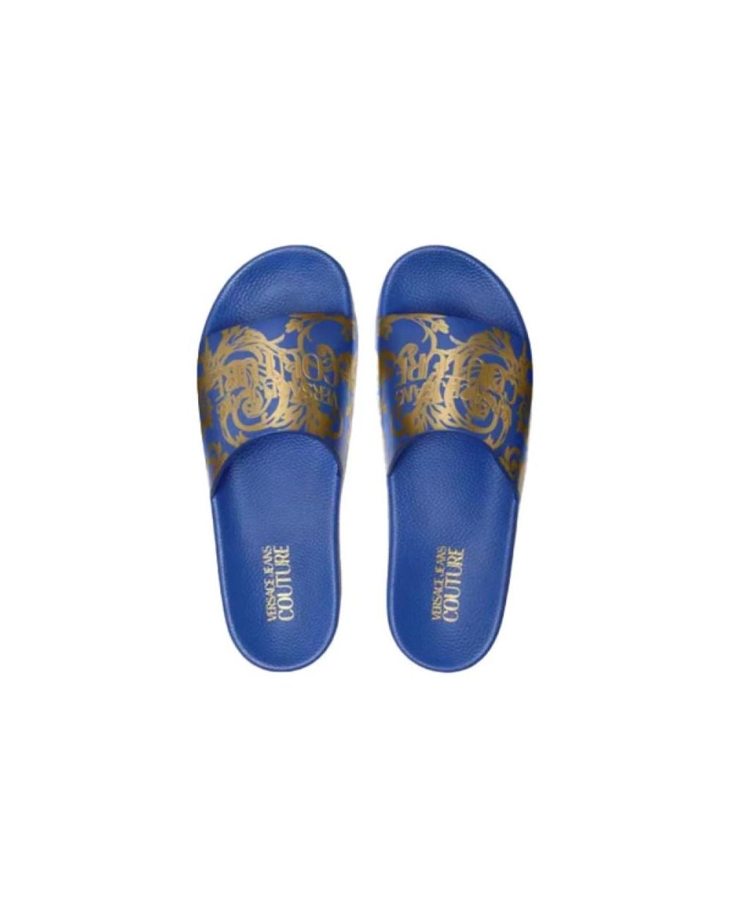 Versace Jeans Couture Blue Sliders for men