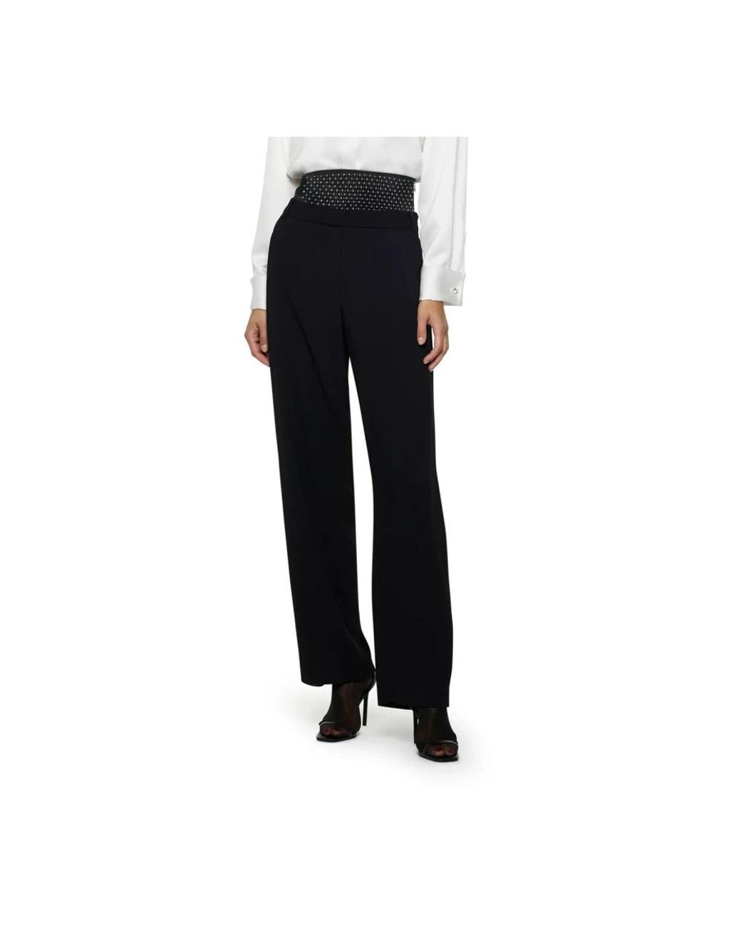 SIMONA CORSELLINI Black Straight Trousers