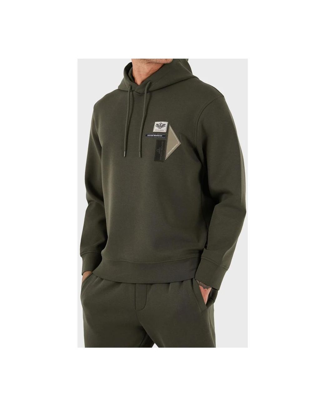 Emporio Armani Green Hoodies for men