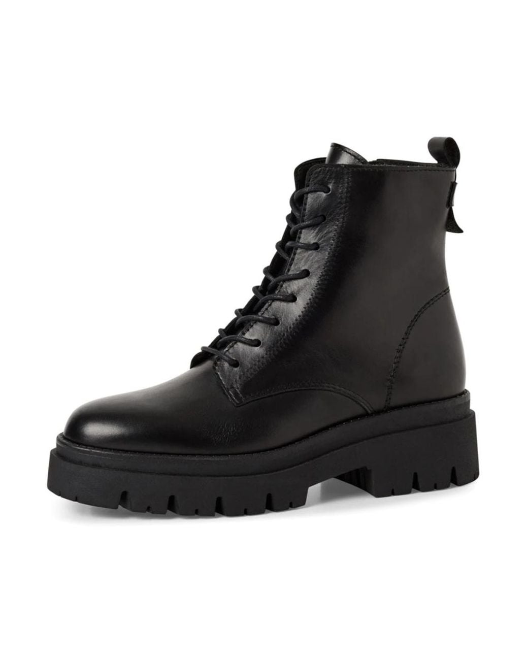 Tamaris Black Lace-Up Boots