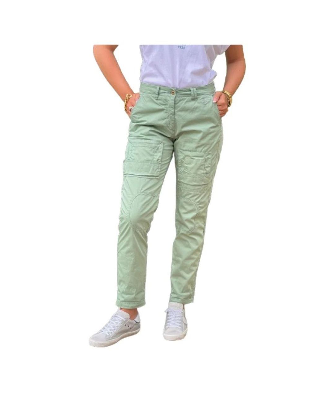 Aeronautica Militare Green Slim-Fit Trousers