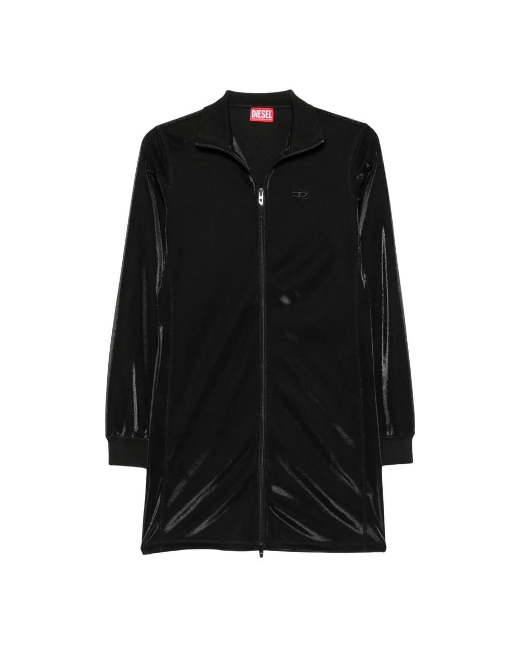 DIESEL Black D-Rosy Zip-Up Mini Dress