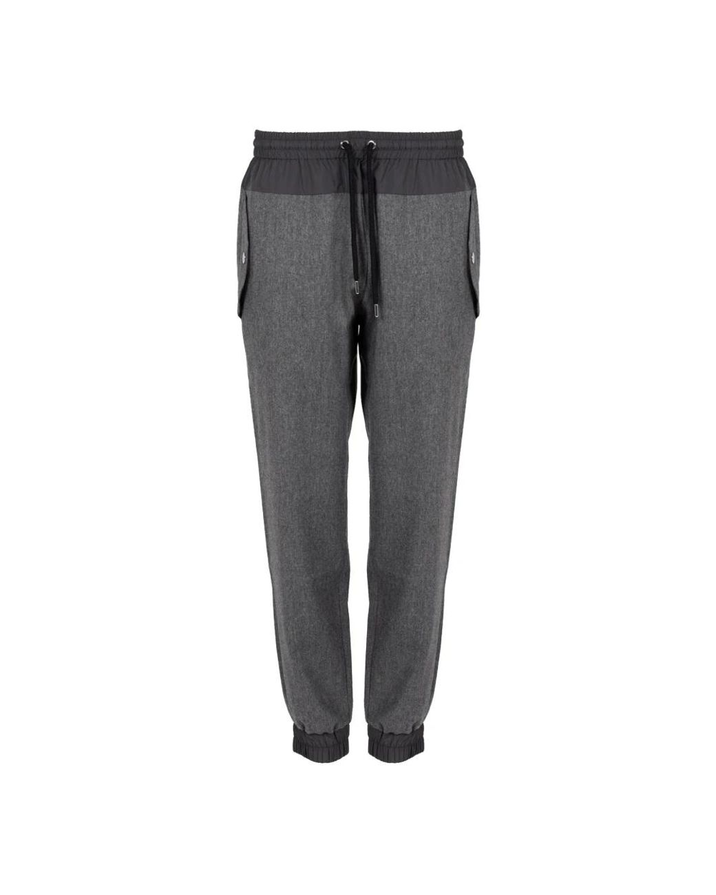Les Hommes Broeken ,Grijs ,Wol Elegante Wollen Broek in het Gray voor heren