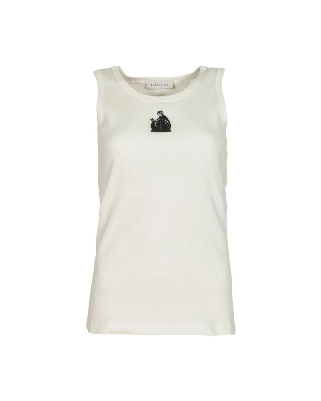 Lanvin Viscose Top in het White