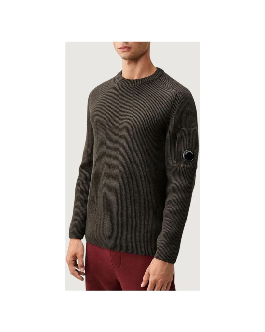 C P Company Green Round-Neck Knitwear for men