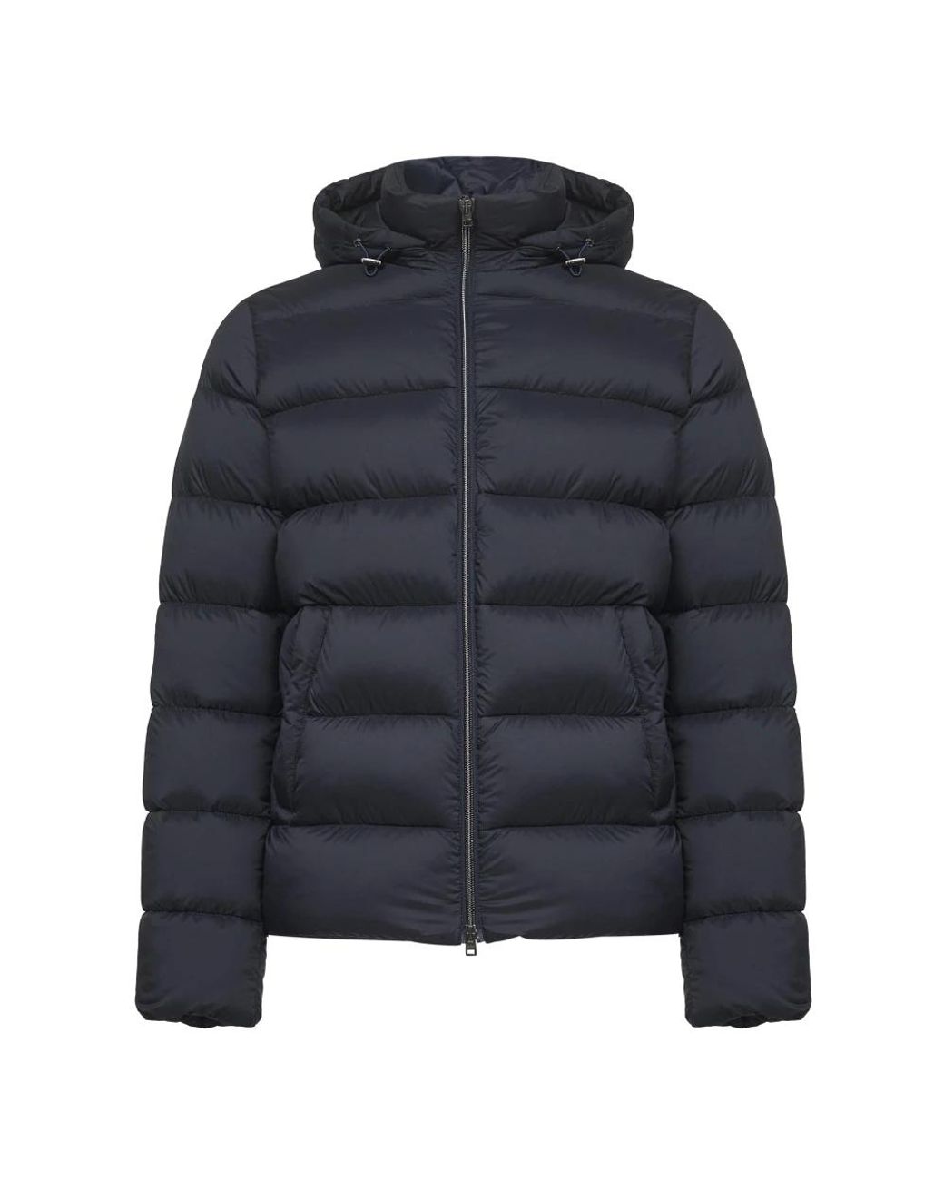 Herno Jassen ,Blauw ,Nylon Blauwe Donsjas Met Afneembare Capuchon in het Blue voor heren
