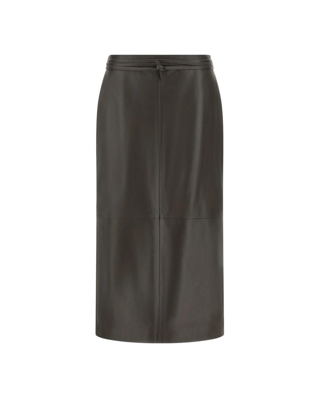 Alberta Ferretti Gray Leather Skirts
