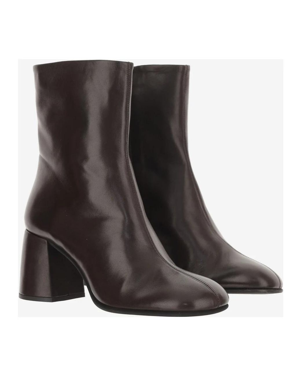 Poeve Gray Heeled Boots
