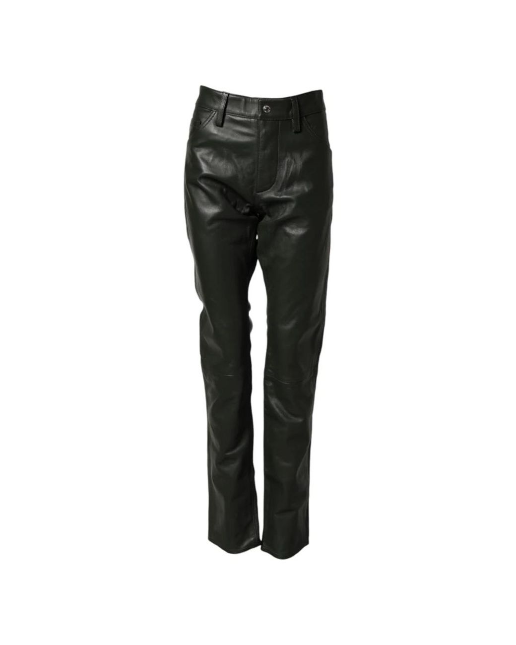 DSquared² Black Leather Trousers for men
