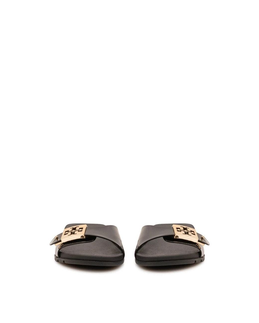Tory Burch Black Mellow Buckle Slide Sandals