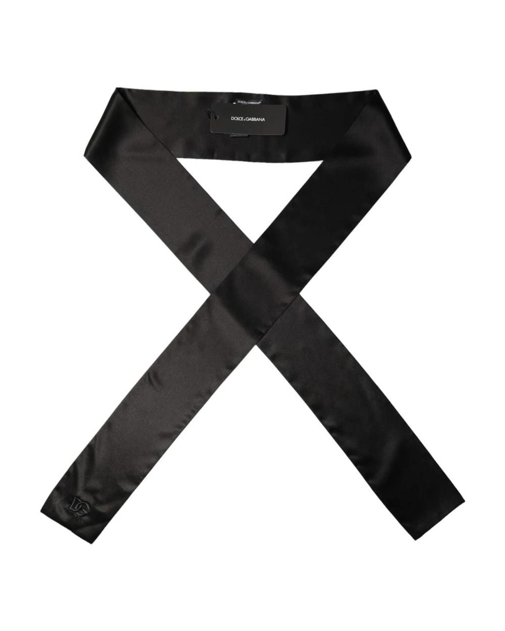 Dolce & Gabbana Black Silk Scarves for men