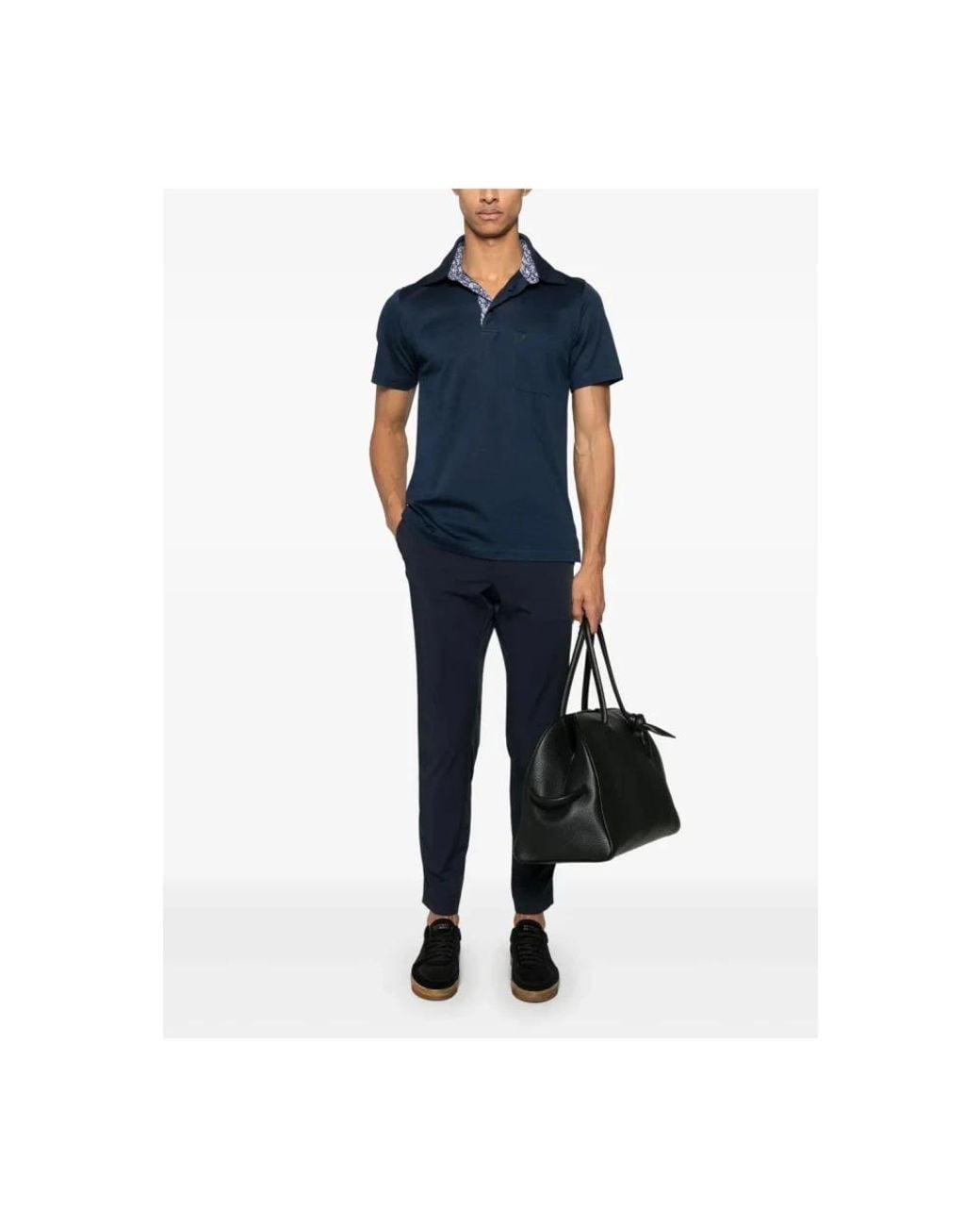 Incotex Blue Slim-Fit Trousers for men