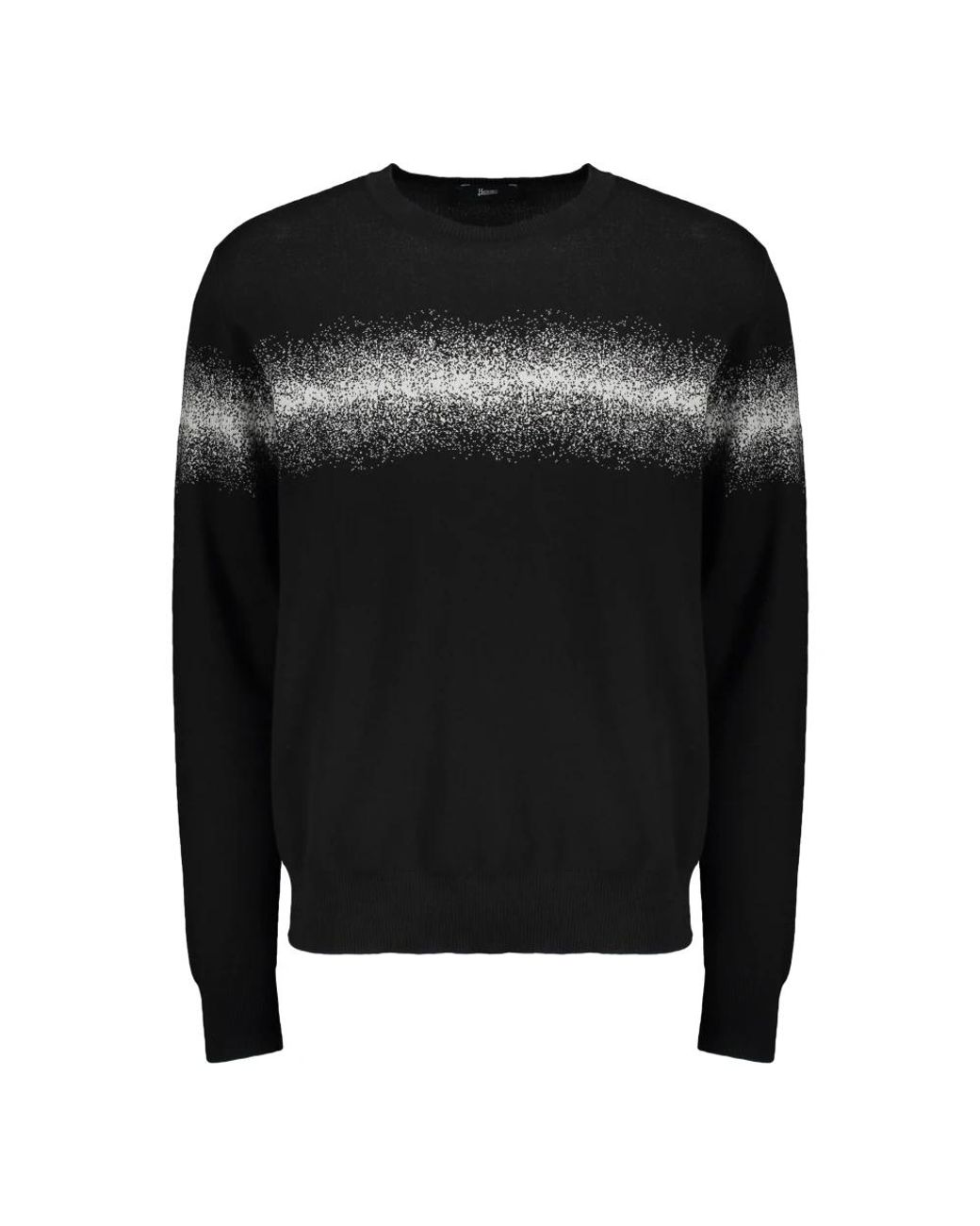 Herno Black Round-Neck Knitwear for men