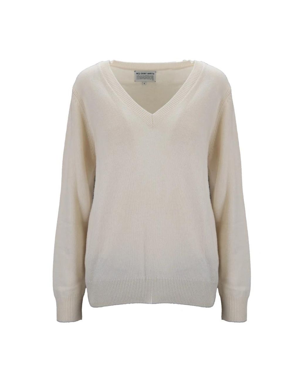 Mc2 Saint Barth Gray V-Neck Knitwear