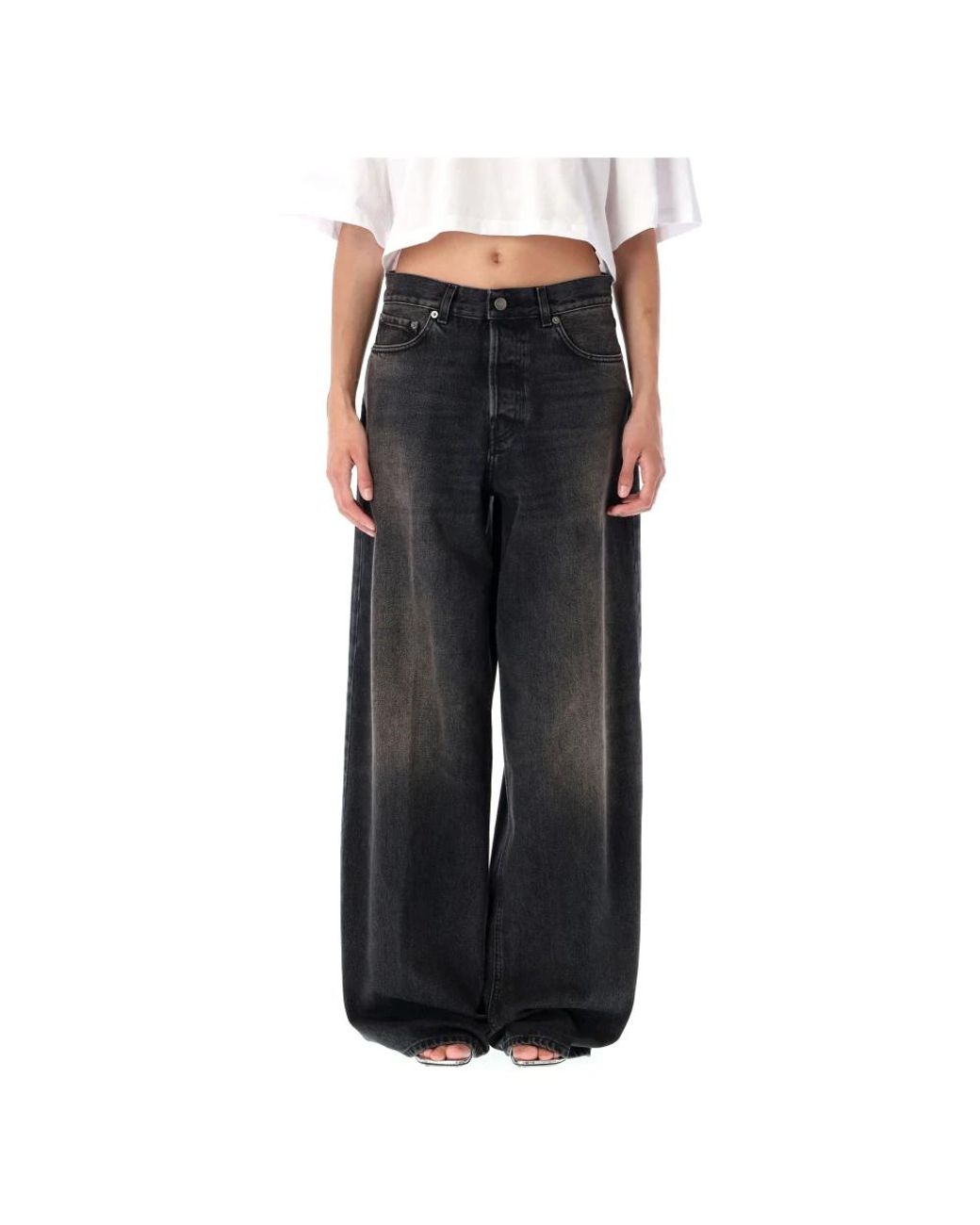 Haikure Black Wide Jeans