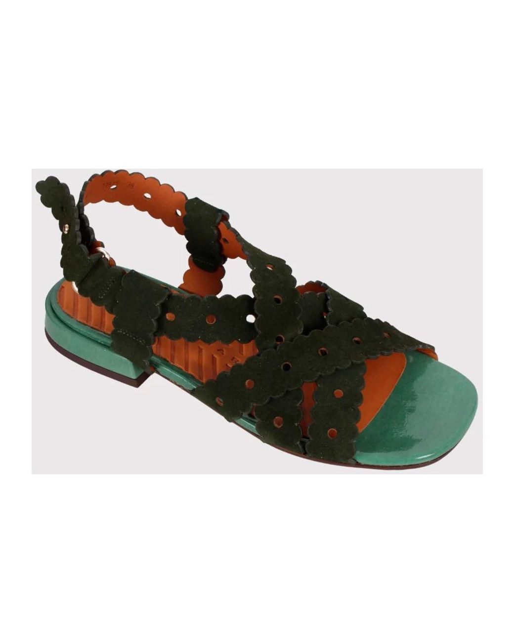 Flat Sandals Chie Mihara de color Green