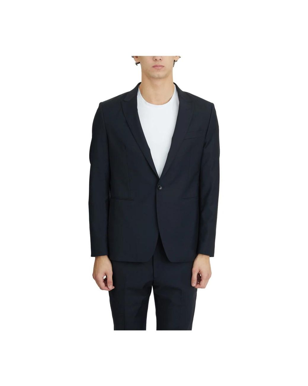Reveres 1949 Black Single Breasted Suits for men