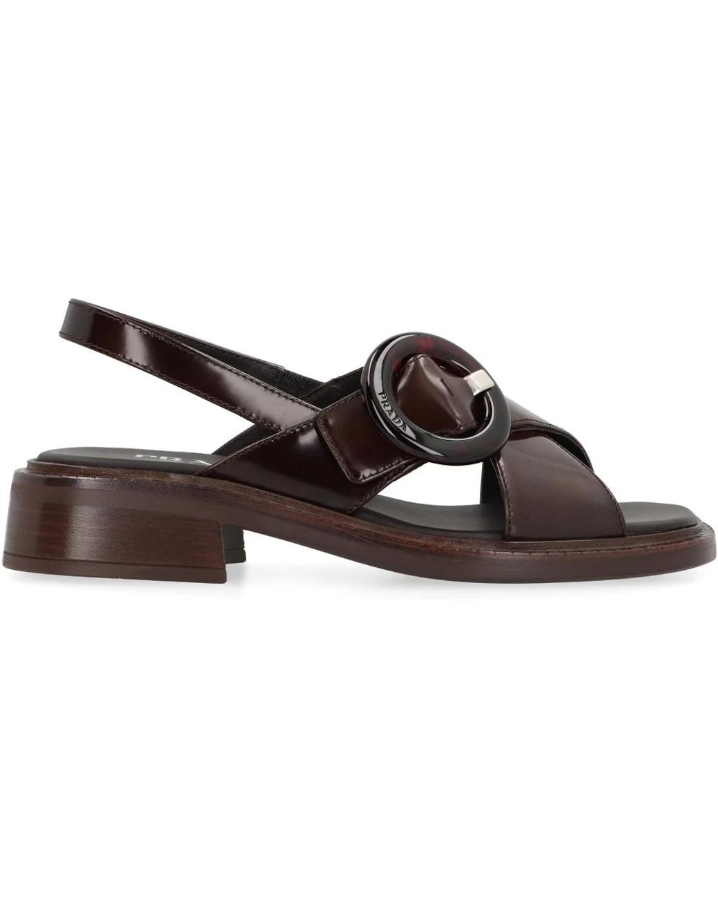 Prada Brown High Heel Sandals