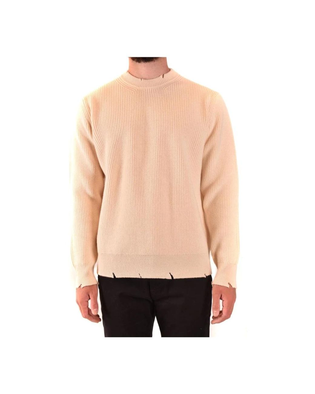 Laneus Pink Round-Neck Knitwear for men