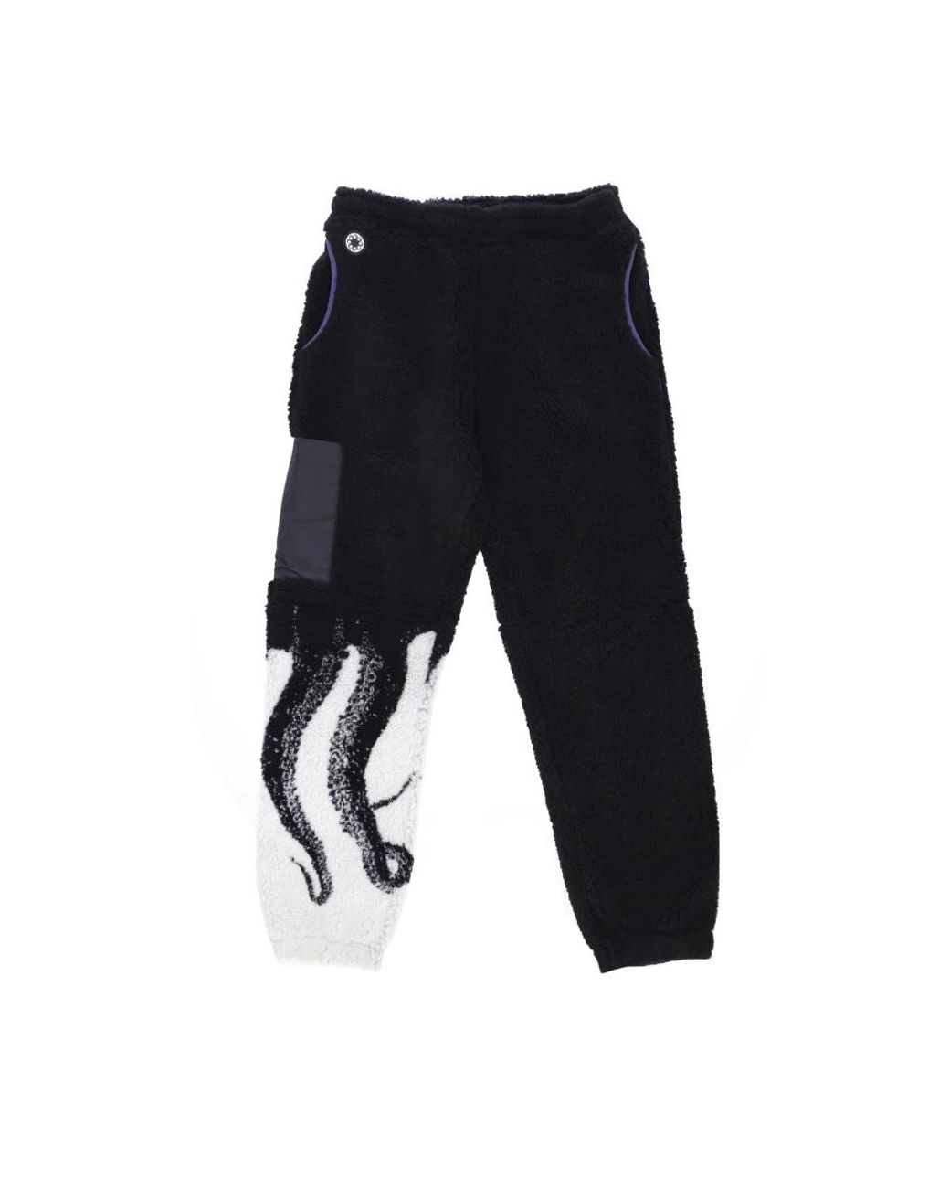 Octopus Black Teddy Bear Side Sherpa Pant for men