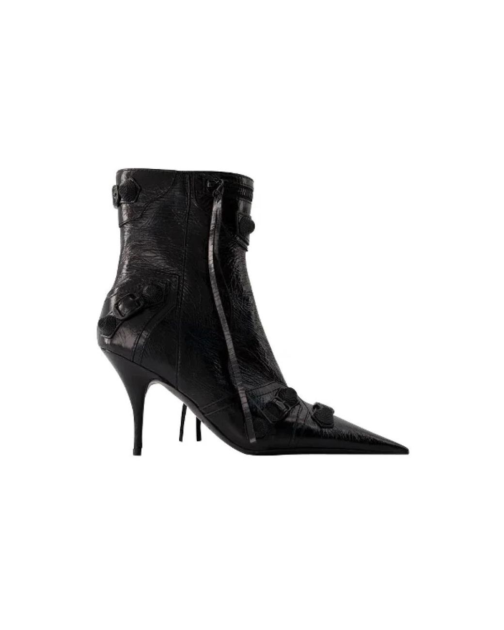 Balenciaga Black Cagole Bootie H90 Ankle Boots
