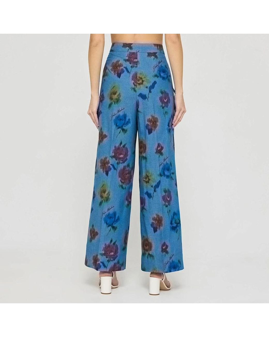 Moschino Blue Wide Trousers