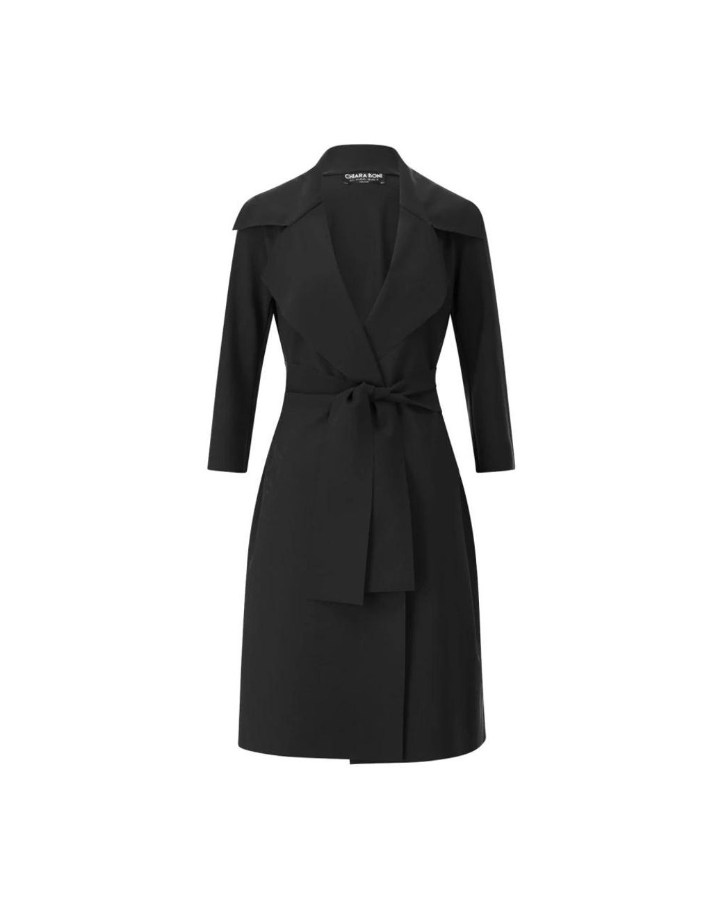 Chiara Boni Black Belted Coats