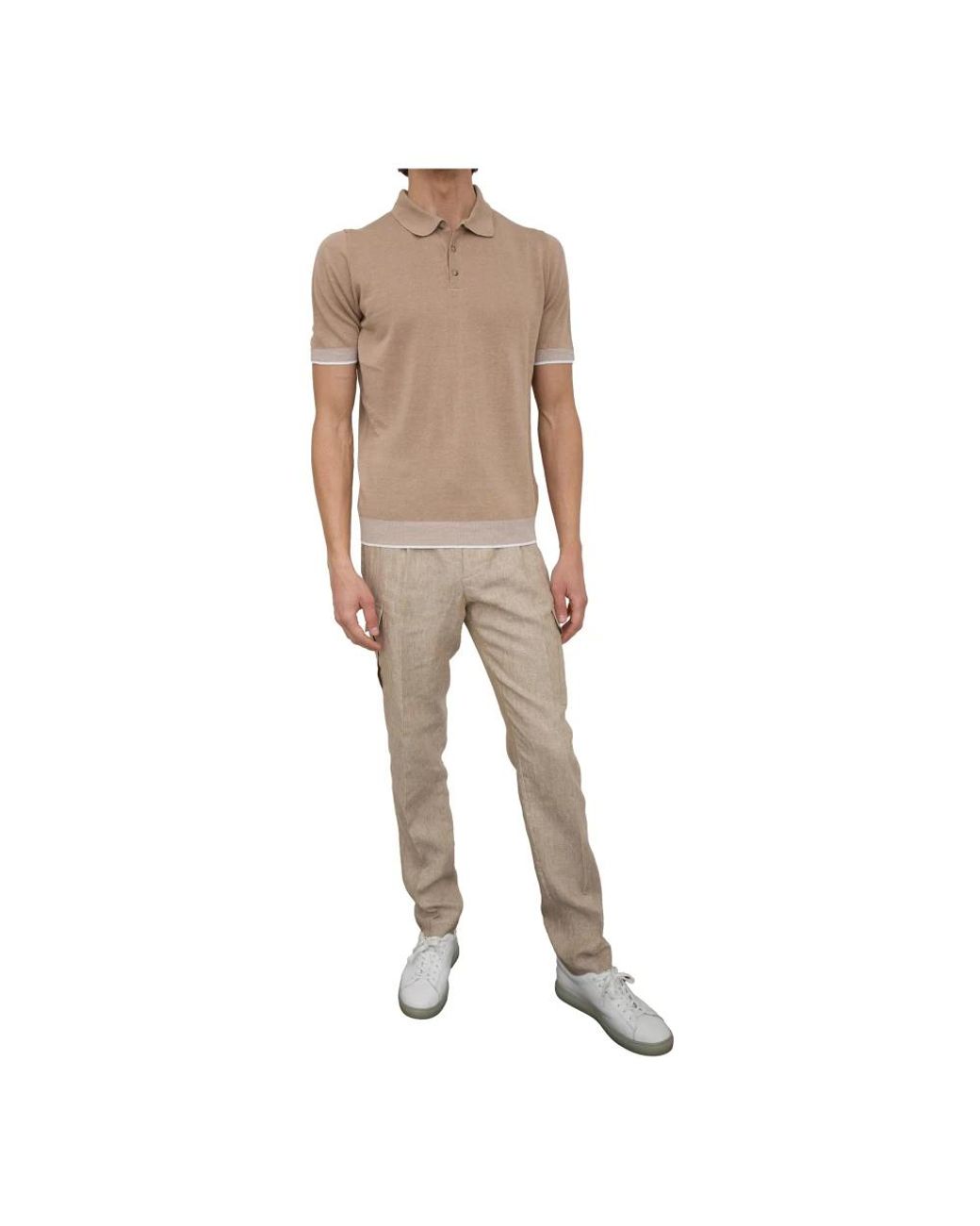 Peserico Natural Polo Shirts for men