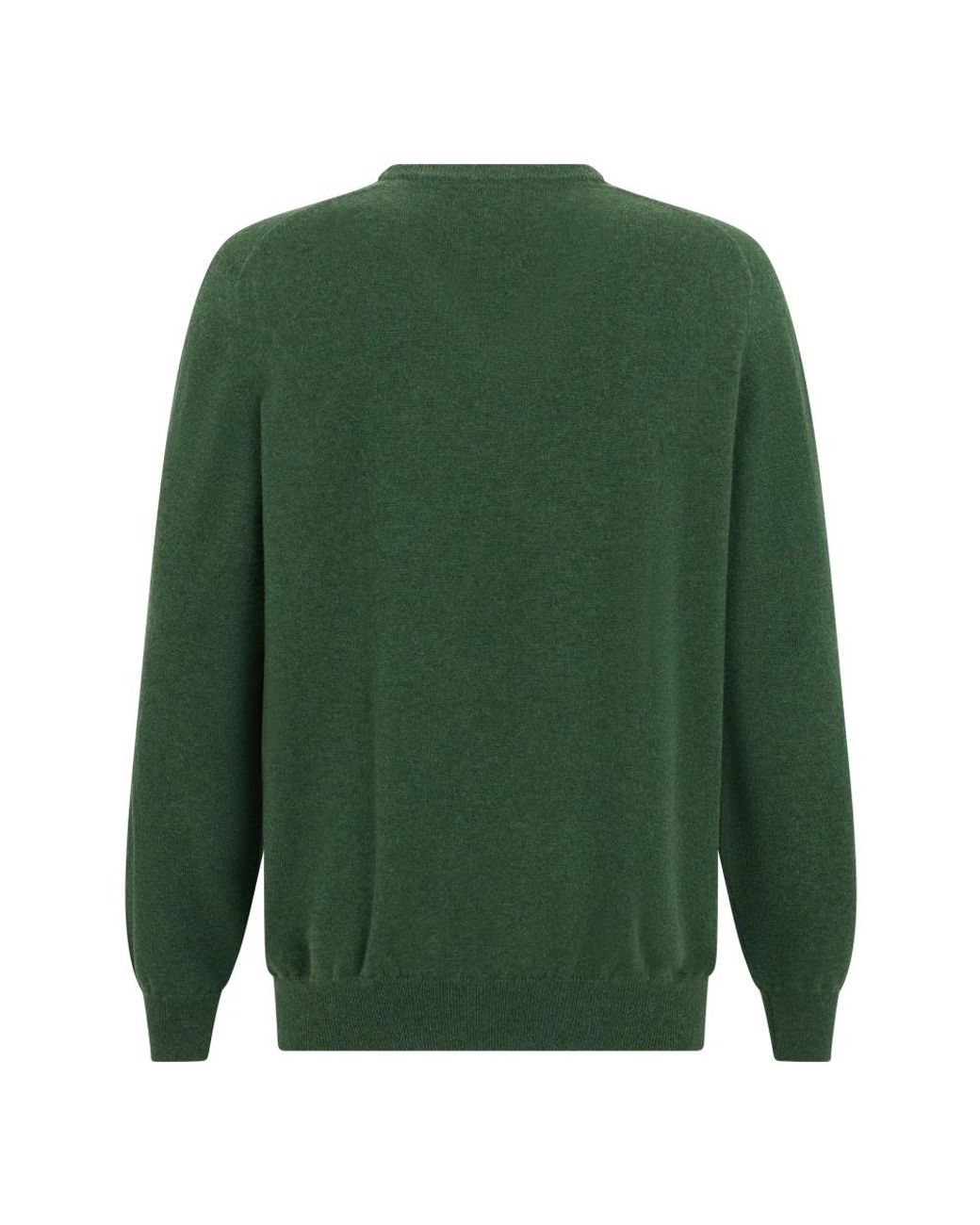 Fedeli Pull Slim V-Neck in Green für Herren