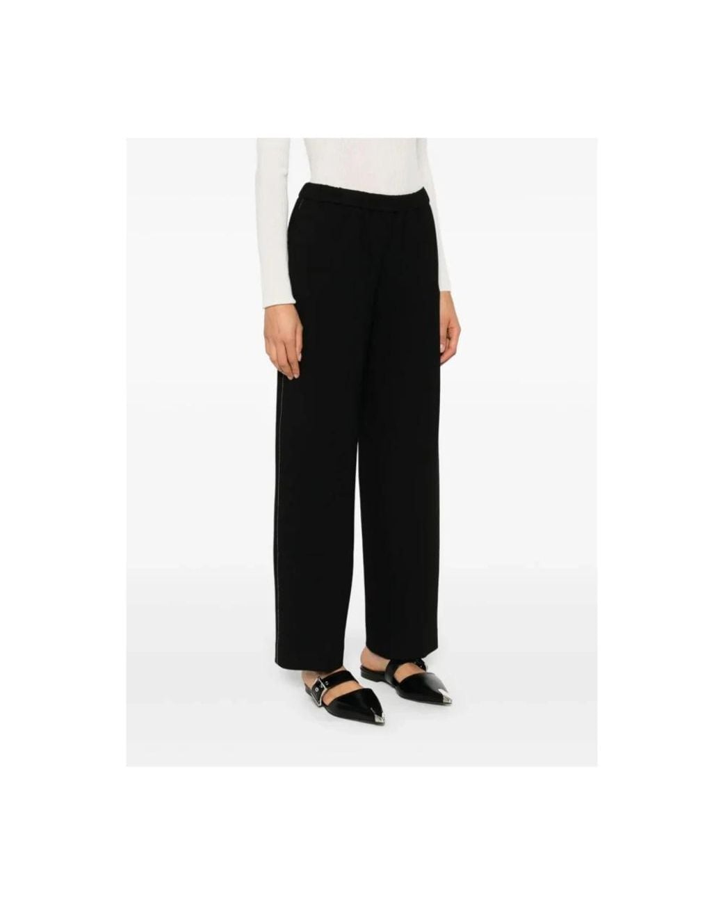 Fabiana Filippi Black Straight Trousers