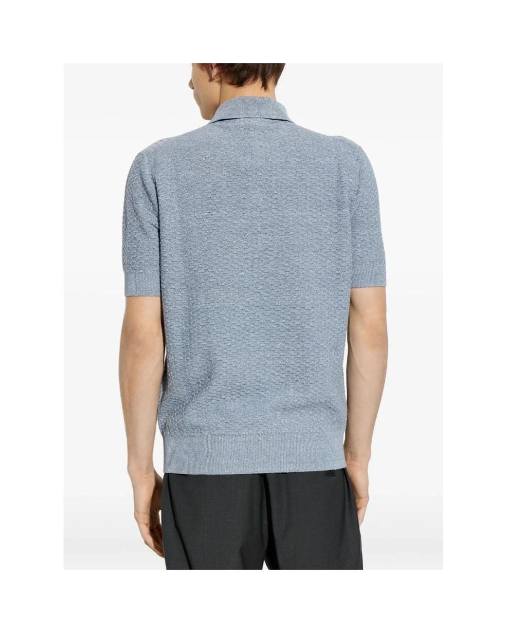 Dolce & Gabbana Blue Round-Neck Knitwear for men