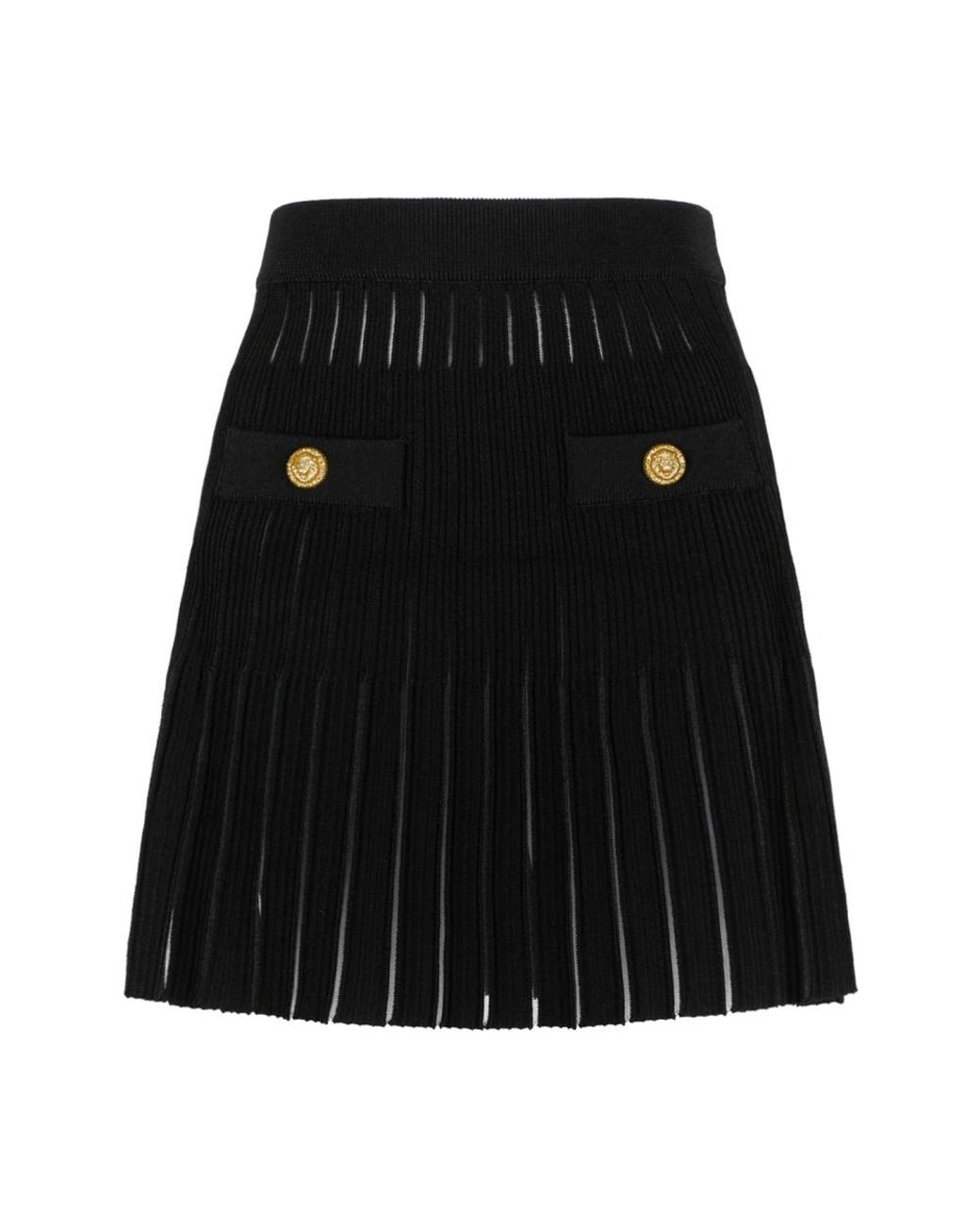 Balmain Black Short Skirts