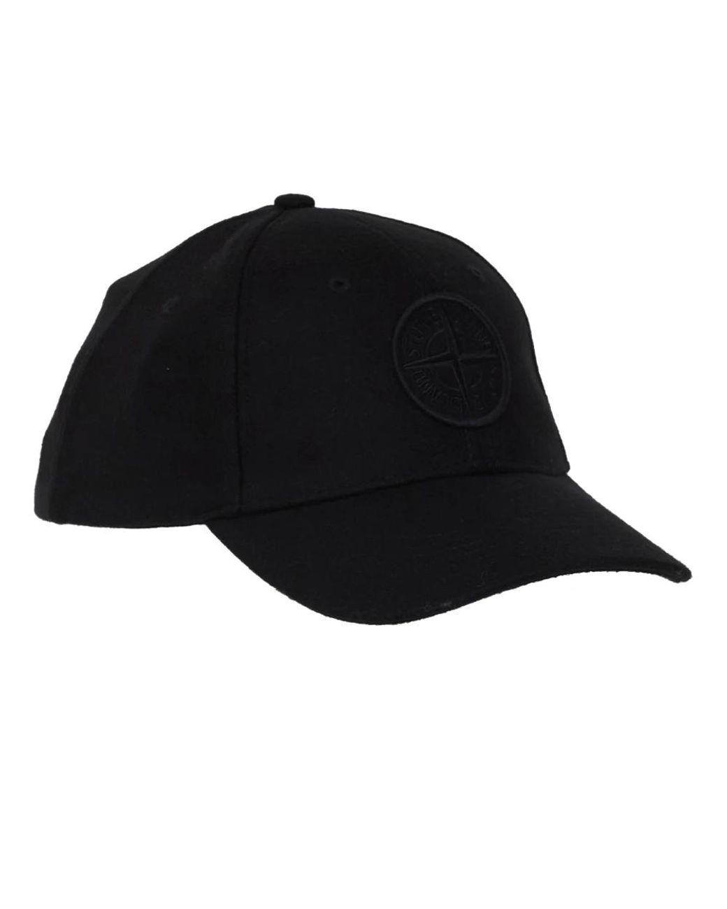 Stone Island Baseball-Cap Mit Gesticktem Logo in Black für Herren