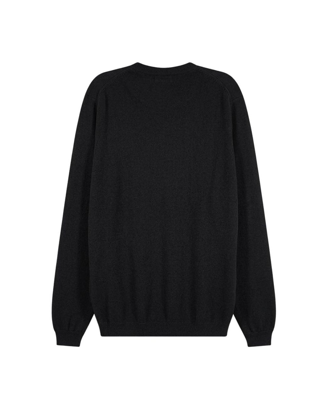 Amaranto Black Round-Neck Knitwear for men